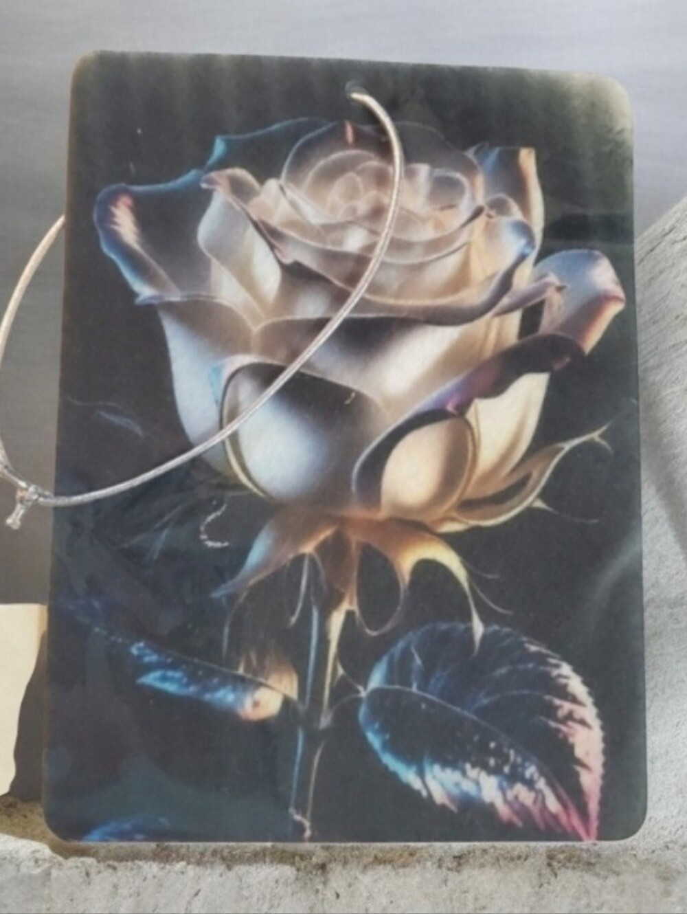 Metallic Rose Car Air Freshener